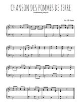 Téléchargez l'arrangement pour piano de la partition de Chanson des pommes de terre en PDF